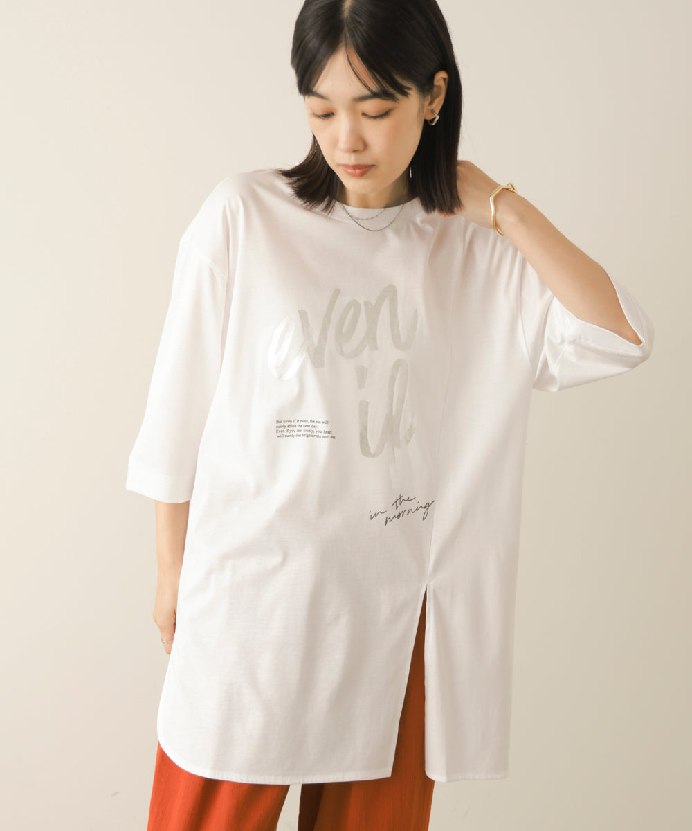 レーヨン天竺2WAYヘムデザインTee［8/27発送予定］