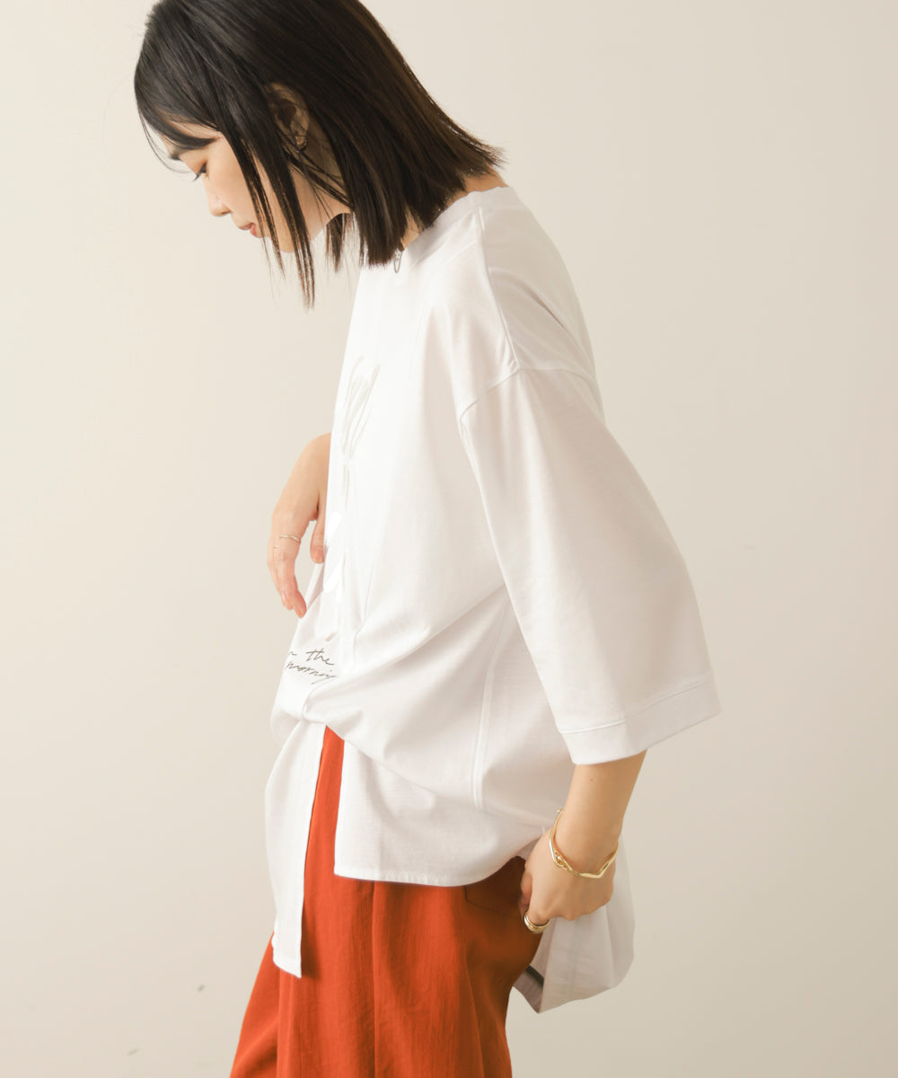 レーヨン天竺2WAYヘムデザインTee［8/27発送予定］