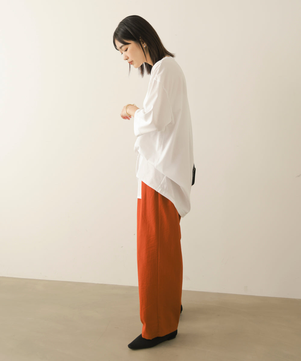 レーヨン天竺2WAYヘムデザインTee［8/27発送予定］