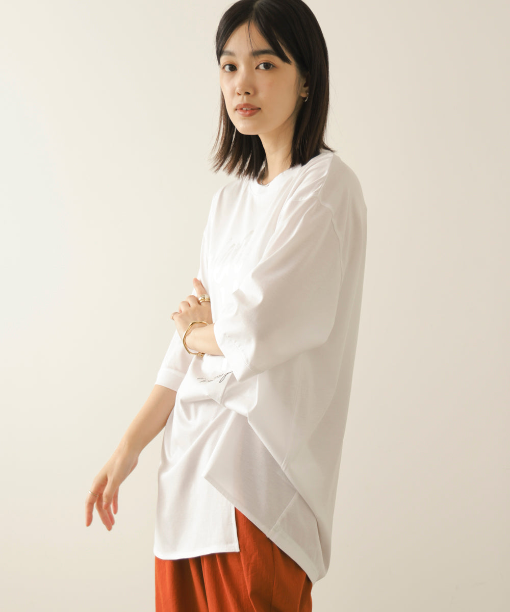 レーヨン天竺2WAYヘムデザインTee［8/27発送予定］
