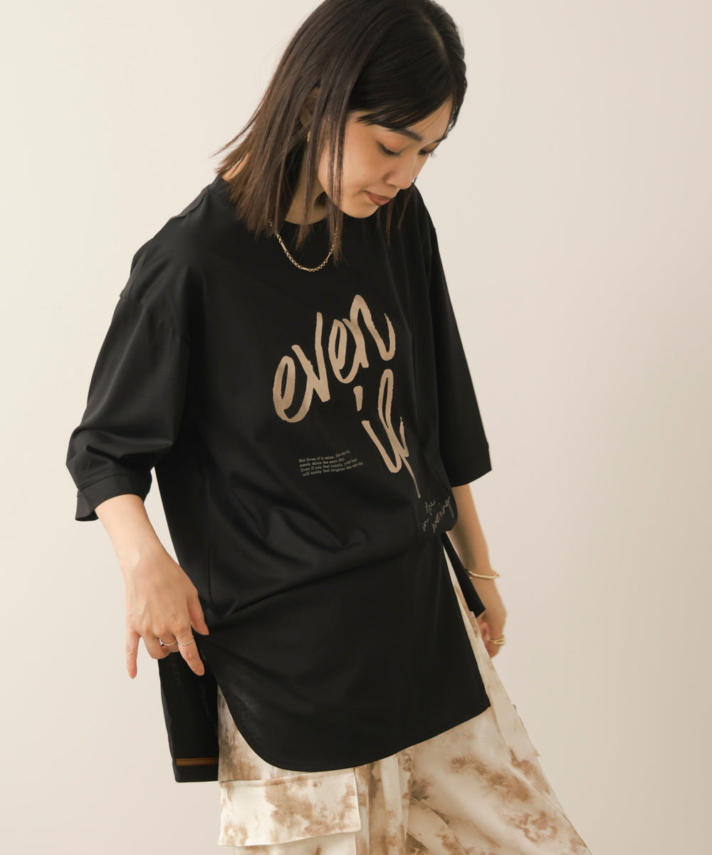 レーヨン天竺2WAYヘムデザインTee［8/27発送予定］