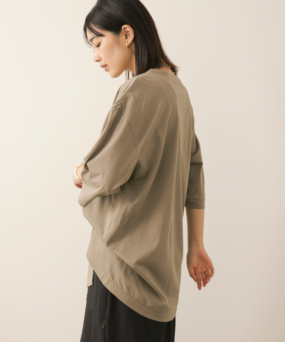 レーヨン天竺2WAYヘムデザインTee［8/27発送予定］