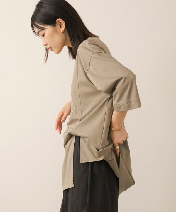 レーヨン天竺2WAYヘムデザインTee［8/27発送予定］