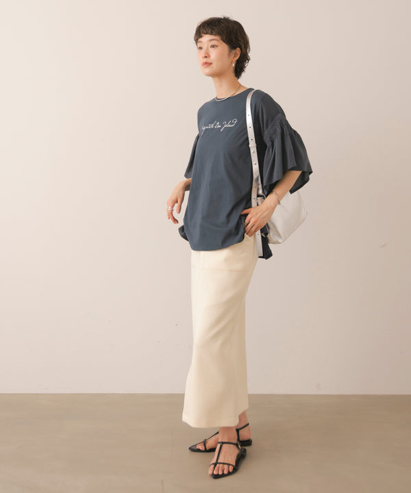 シンプルロゴフレアスリーブＴ