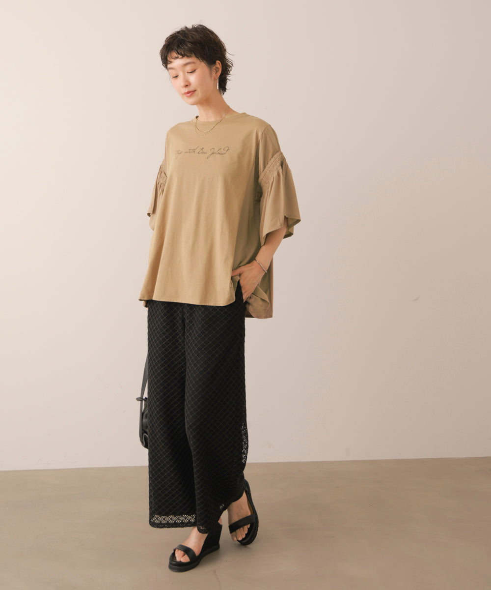 シンプルロゴフレアスリーブＴ
