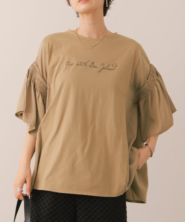 シンプルロゴフレアスリーブＴ