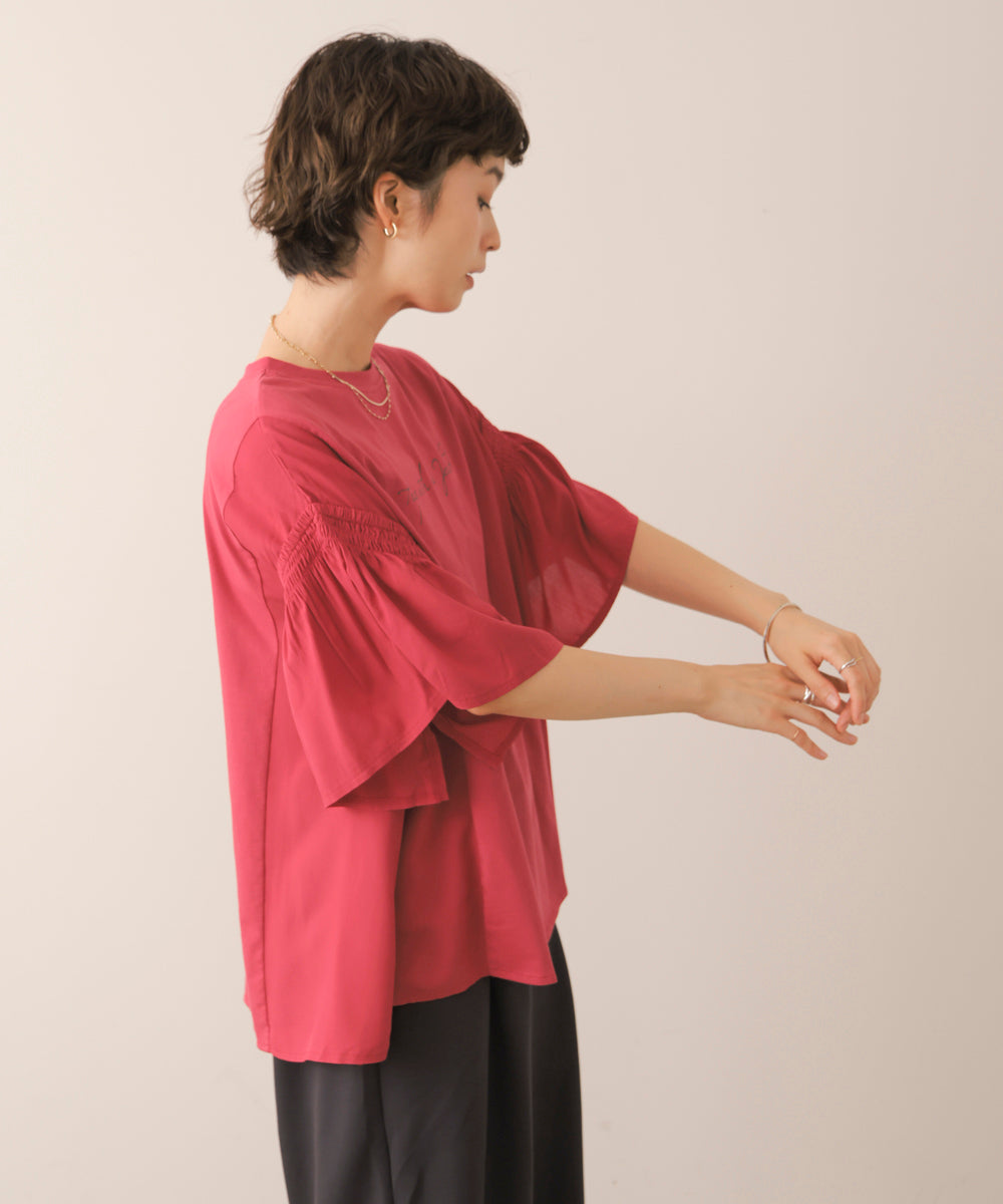 シンプルロゴフレアスリーブＴ