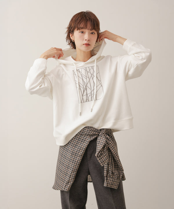 ラメ刺しゅうパーカー［11/6発送予定］