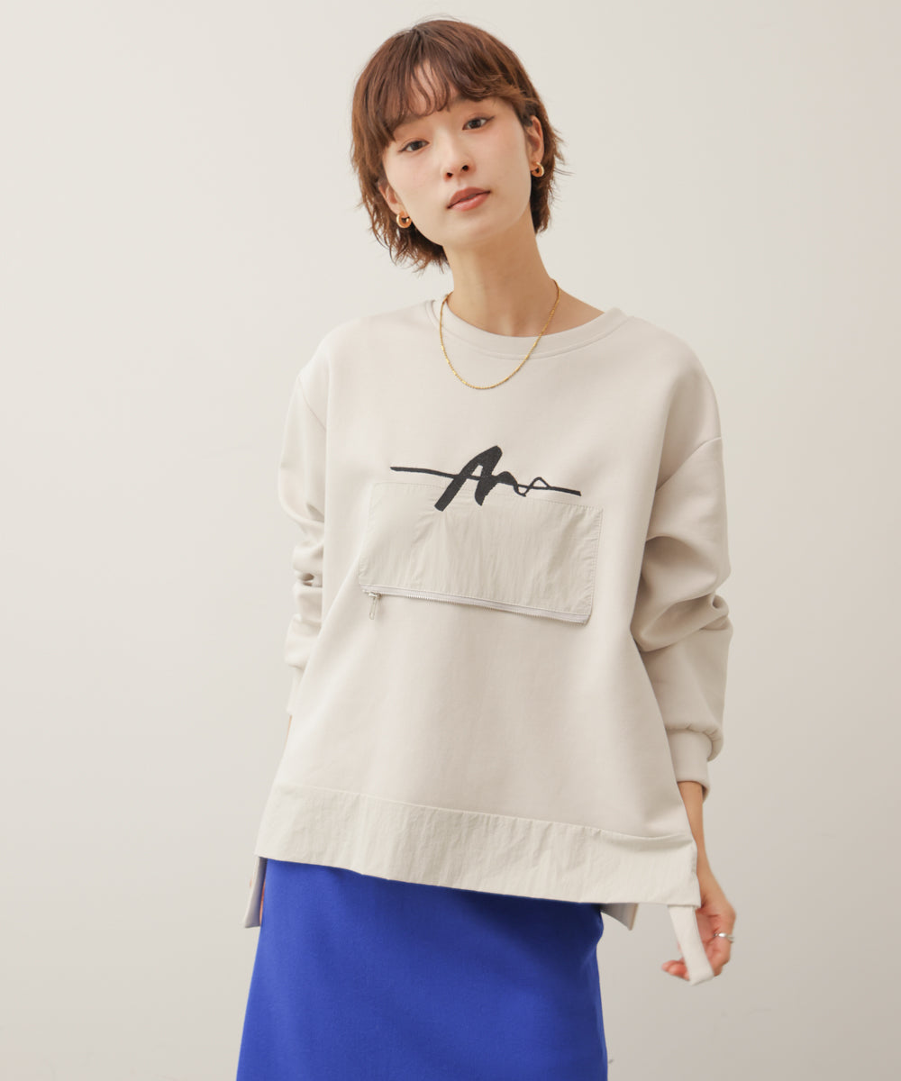 刺しゅうアンダーファスナープルオーバー［11/6発送予定］