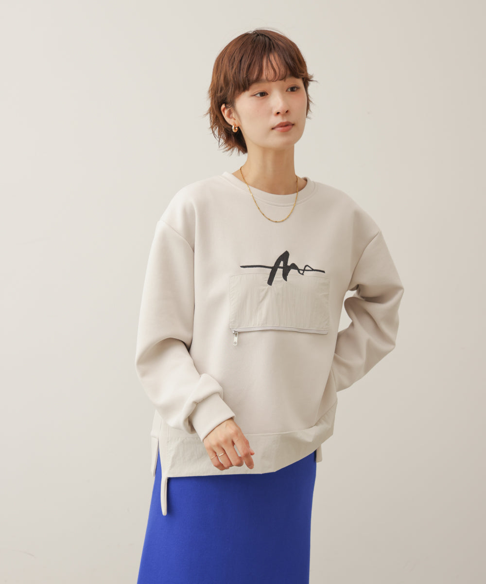 刺しゅうアンダーファスナープルオーバー［11/6発送予定］