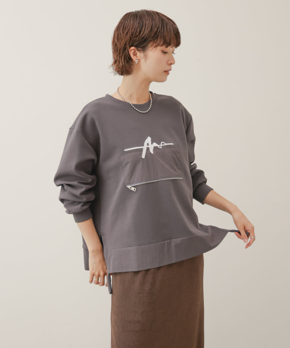 刺しゅうアンダーファスナープルオーバー［11/6発送予定］