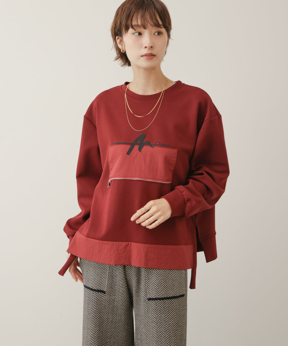 刺しゅうアンダーファスナープルオーバー［11/6発送予定］