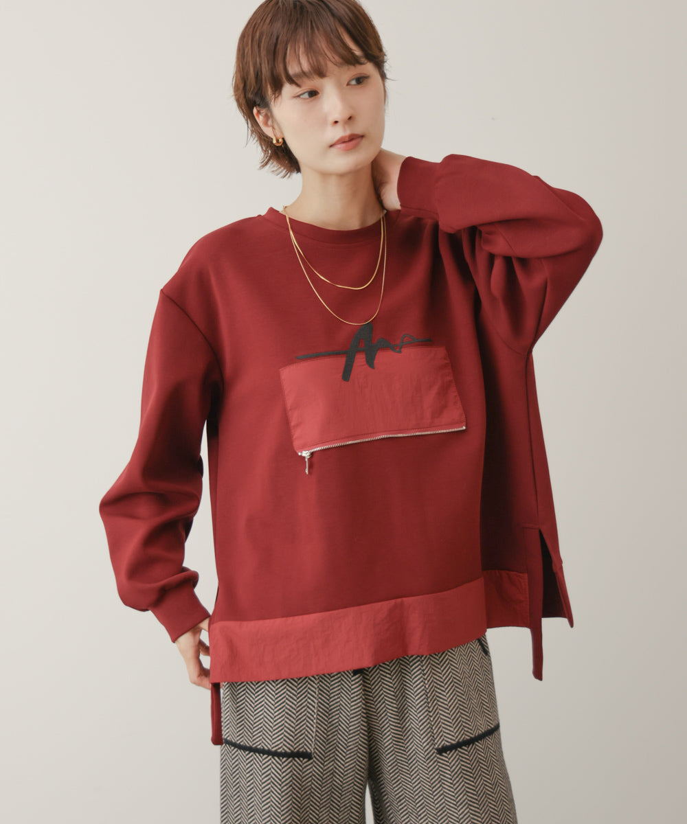 刺しゅうアンダーファスナープルオーバー［11/6発送予定］