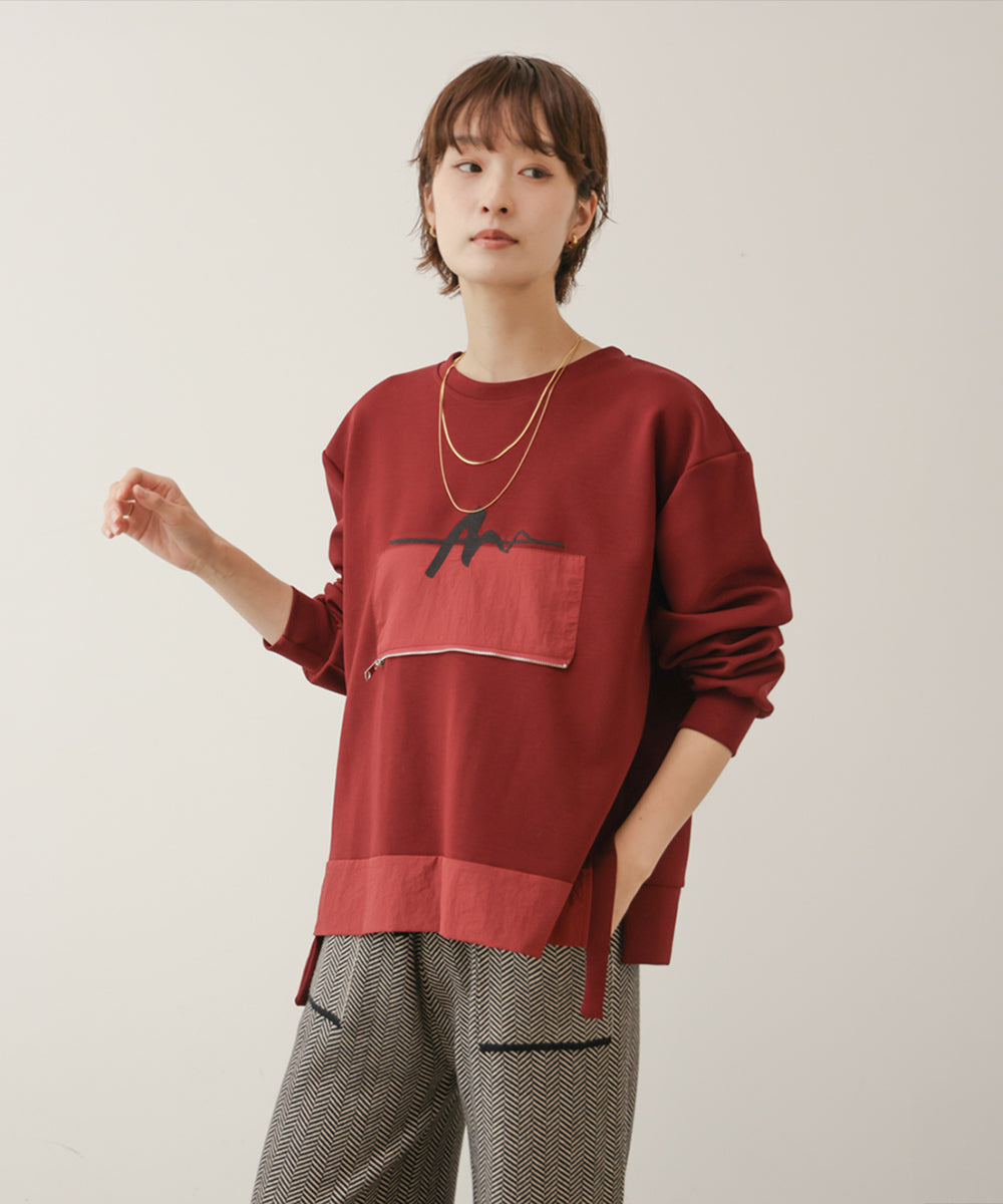 刺しゅうアンダーファスナープルオーバー［11/6発送予定］