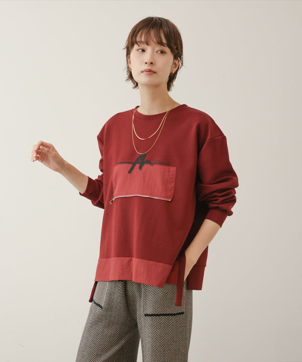 刺しゅうアンダーファスナープルオーバー［11/6発送予定］
