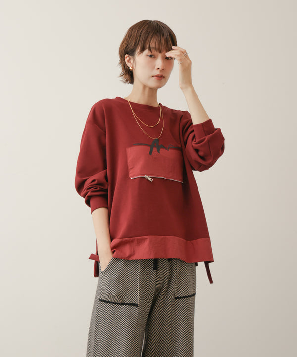 刺しゅうアンダーファスナープルオーバー［11/6発送予定］