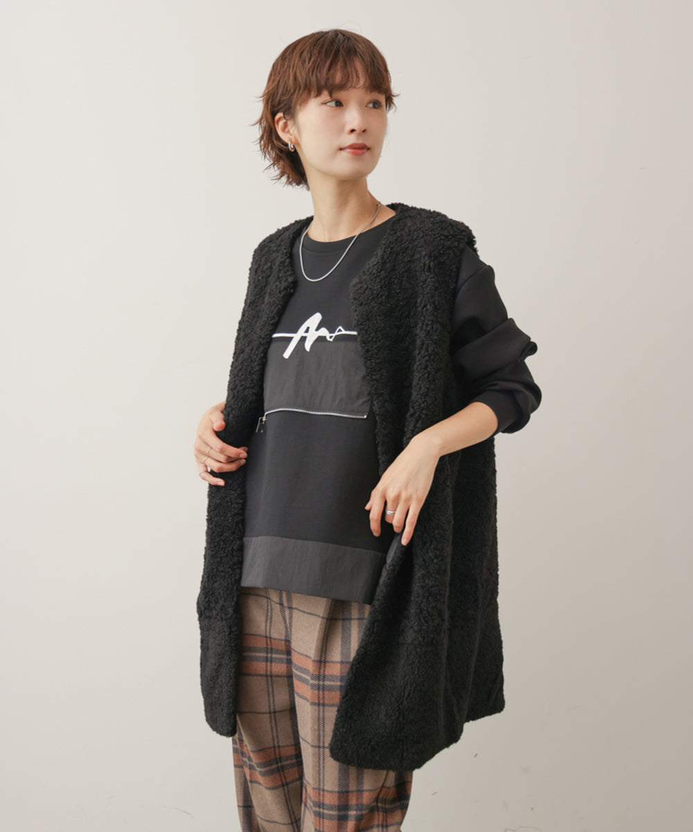 刺しゅうアンダーファスナープルオーバー［11/6発送予定］