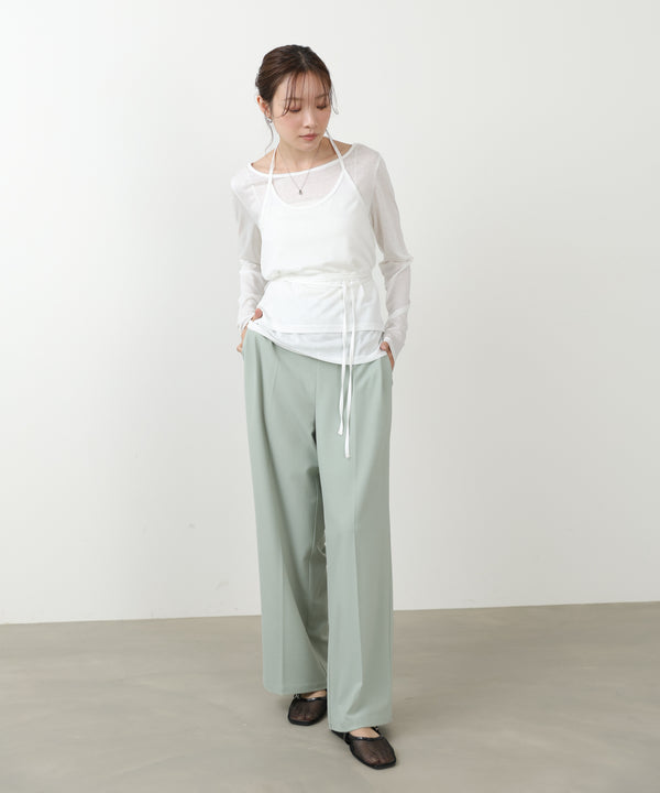 ホルターレイヤードカットソー