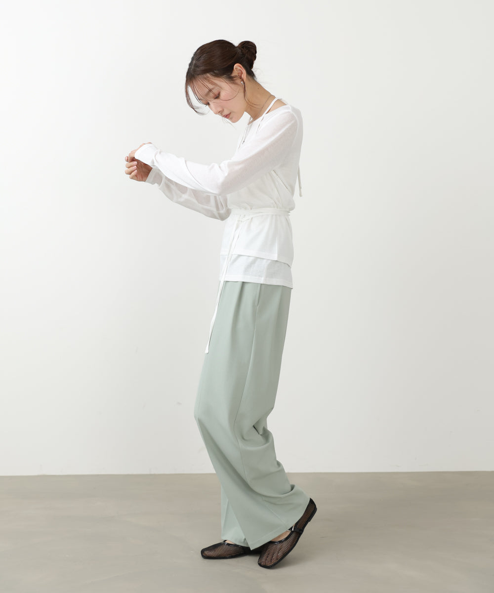 ホルターレイヤードカットソー