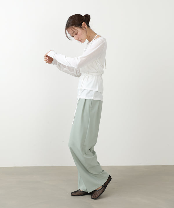 ホルターレイヤードカットソー