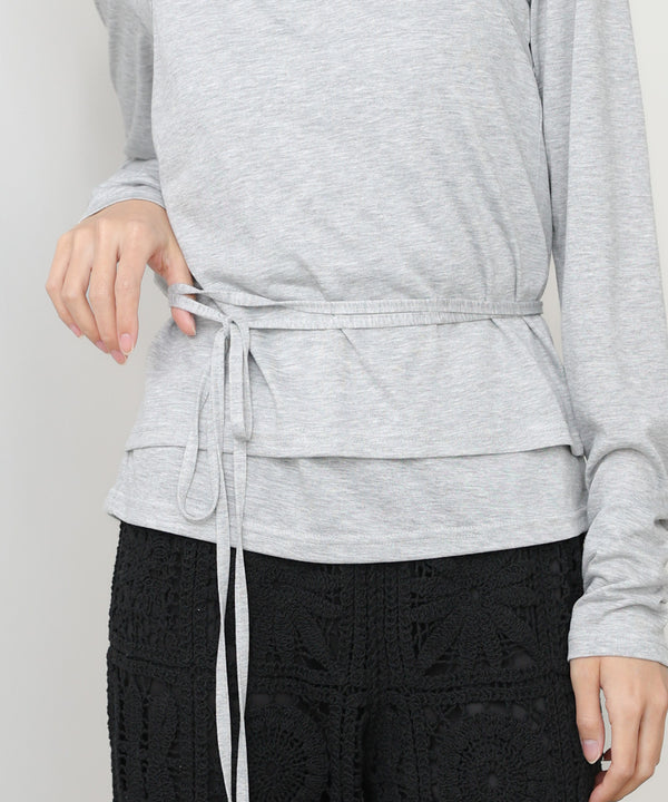 ホルターレイヤードカットソー