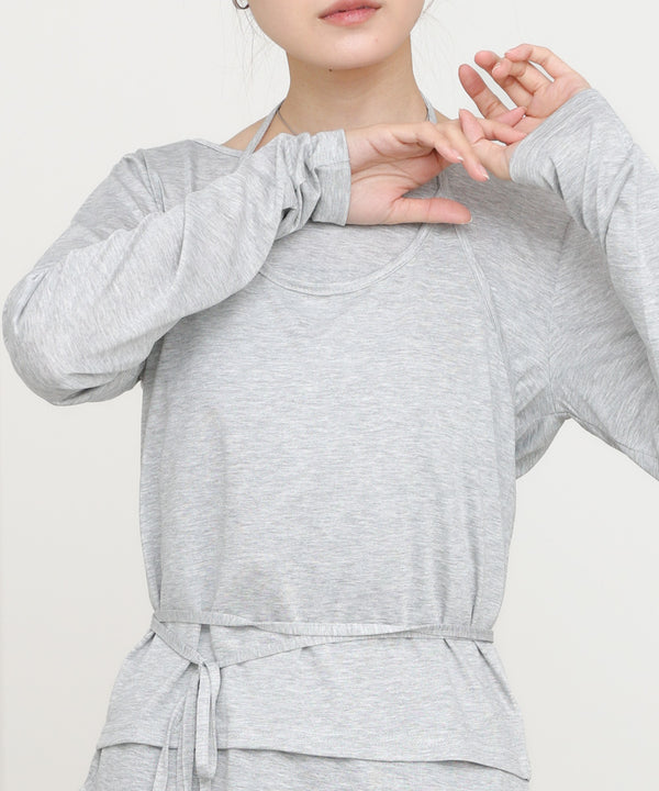 ホルターレイヤードカットソー