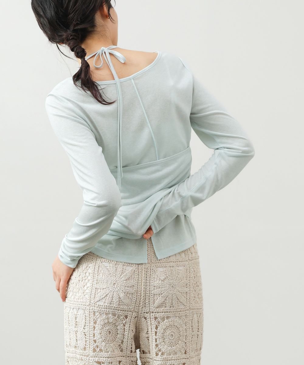 ホルターレイヤードカットソー