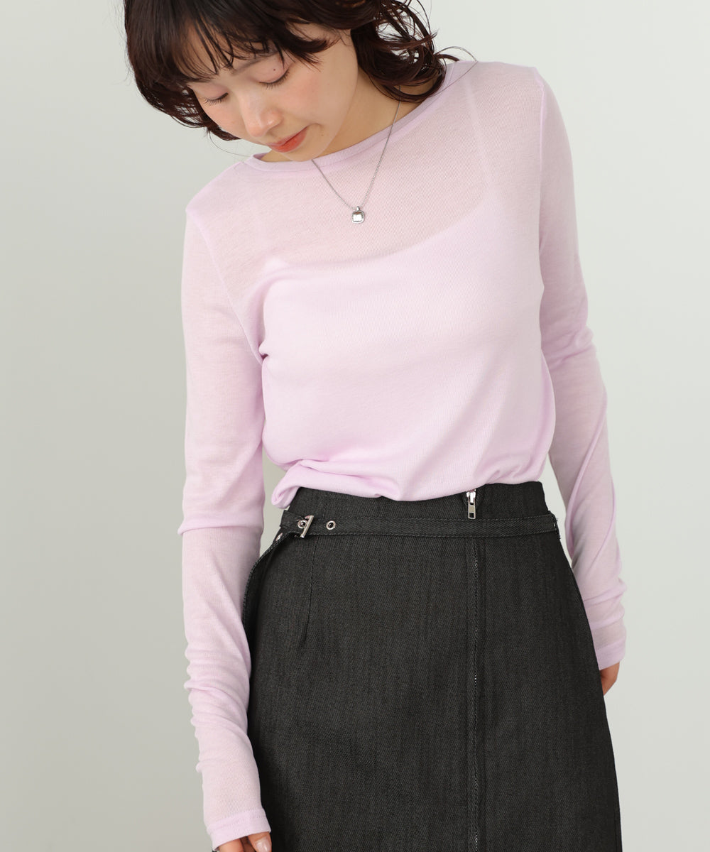 ベーシックセミシアーカットソー
