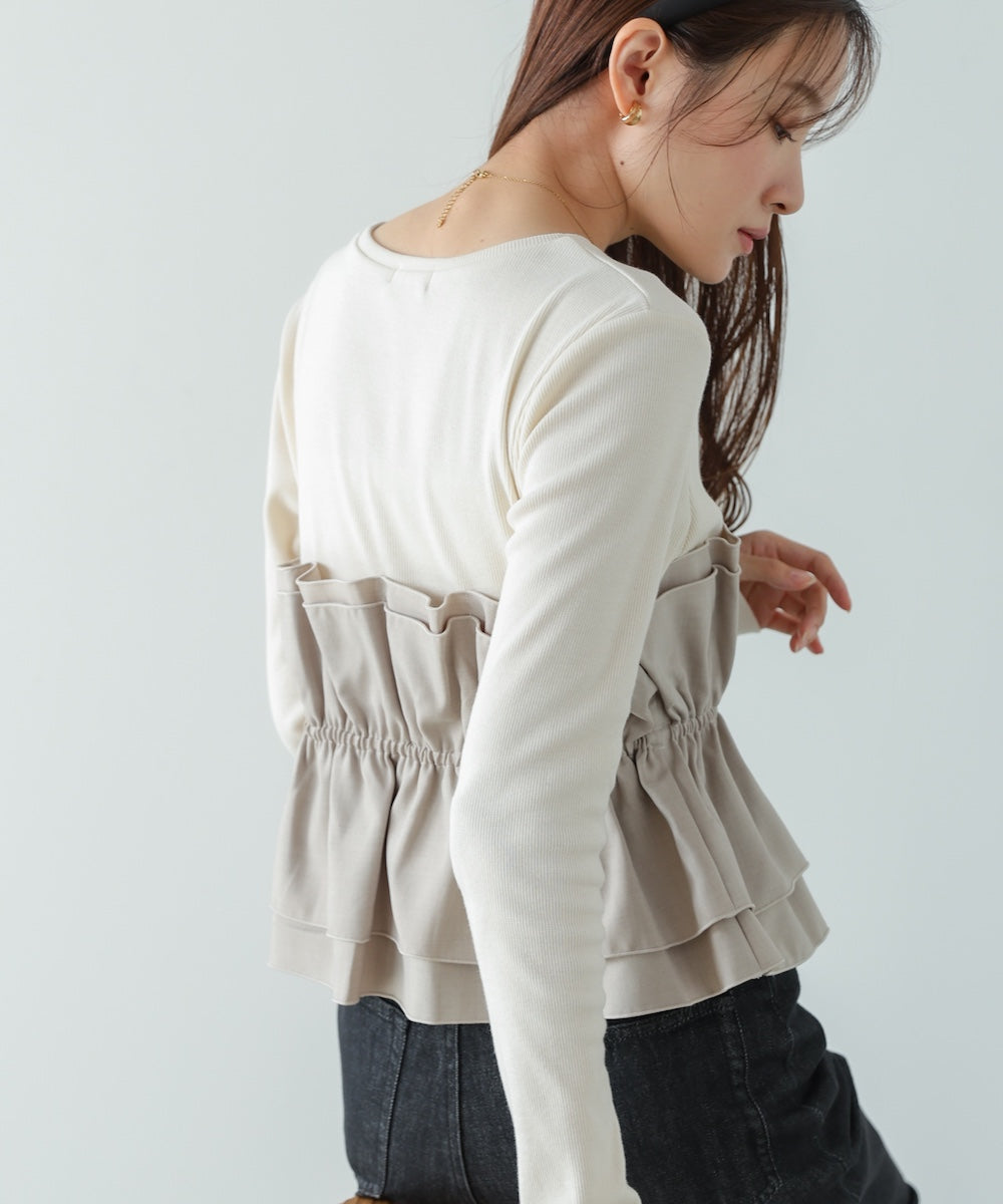 ビスチェ風レイヤードロンＴ