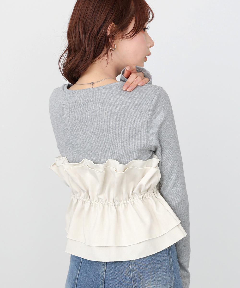 ビスチェ風レイヤードロンＴ