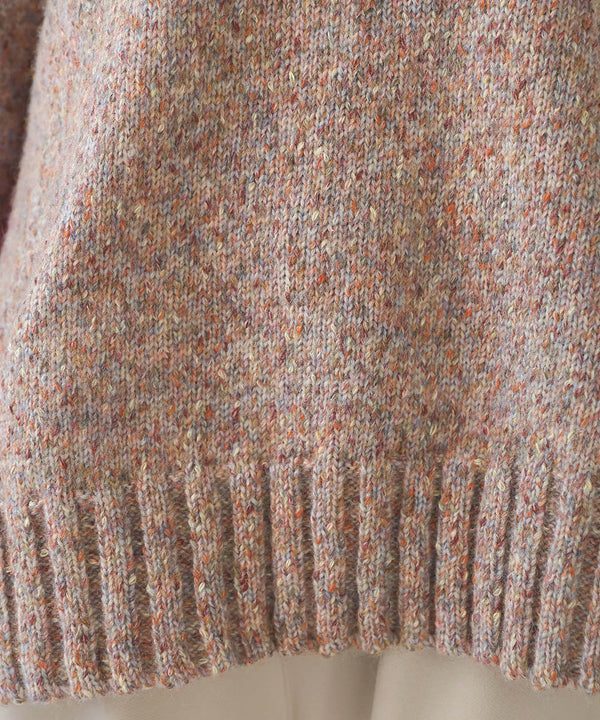 配色ミックスカラーニット