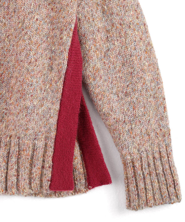 配色ミックスカラーニット