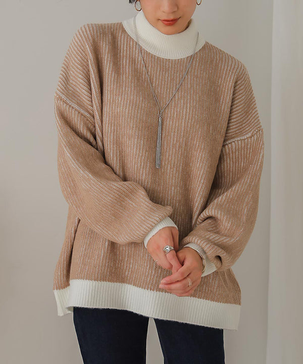 [WEB限定]リバーシブルタートルニット