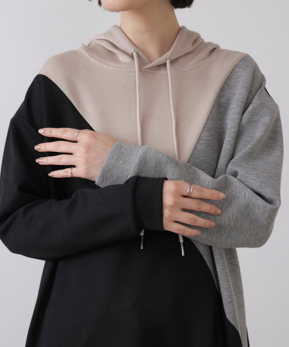 ブロッキングカットワンピース