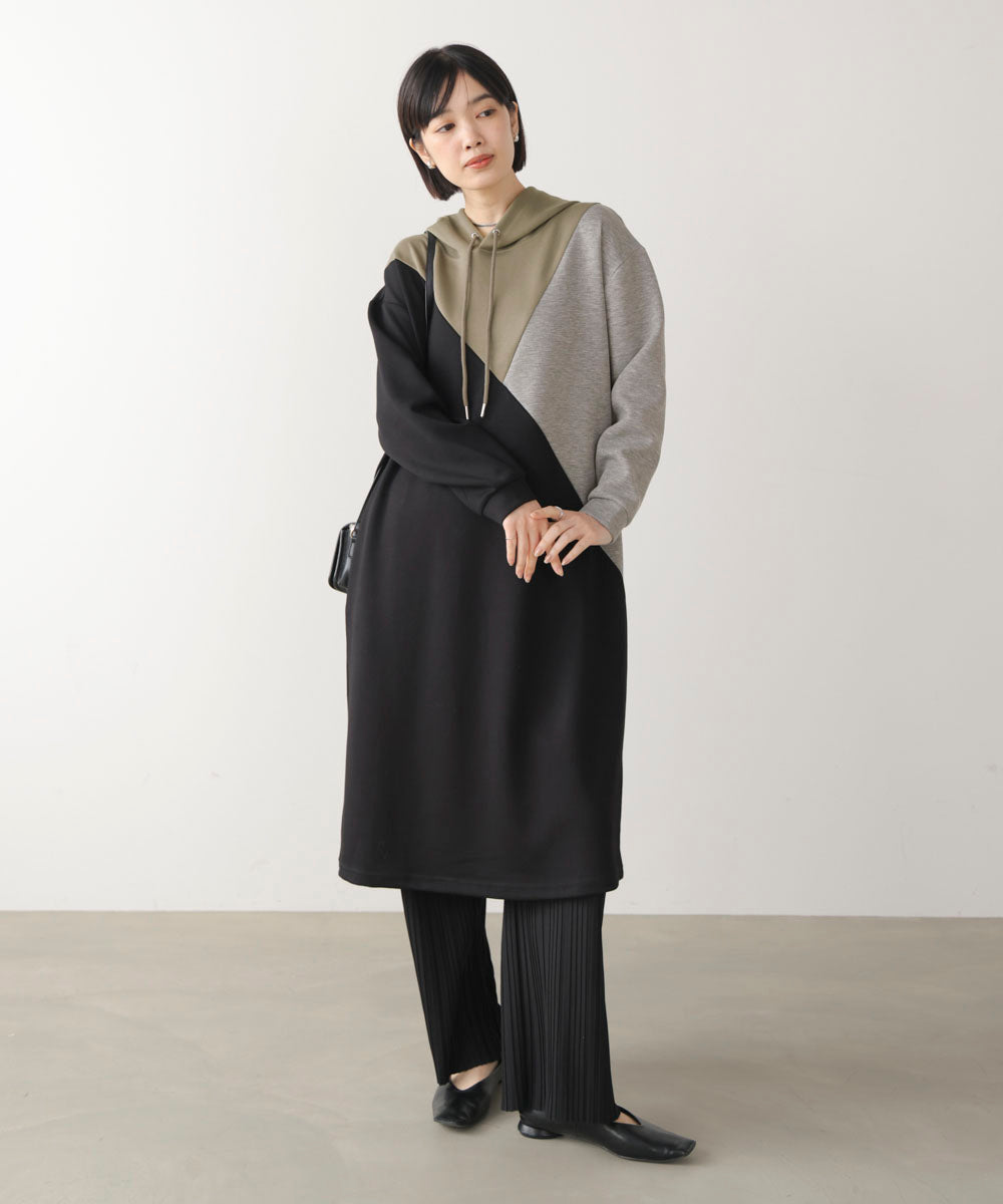 ブロッキングカットワンピース