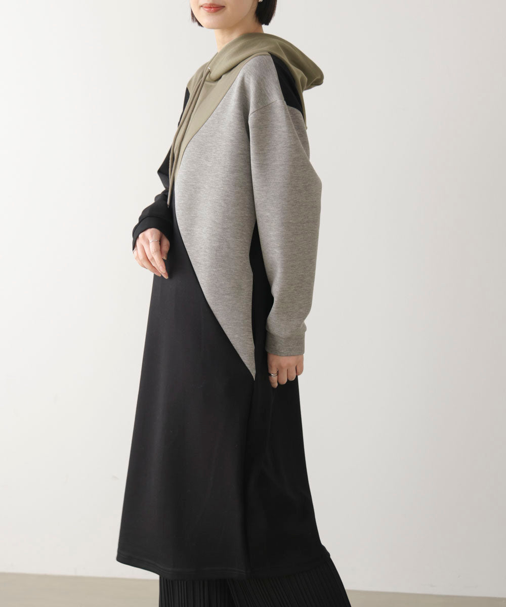 ブロッキングカットワンピース