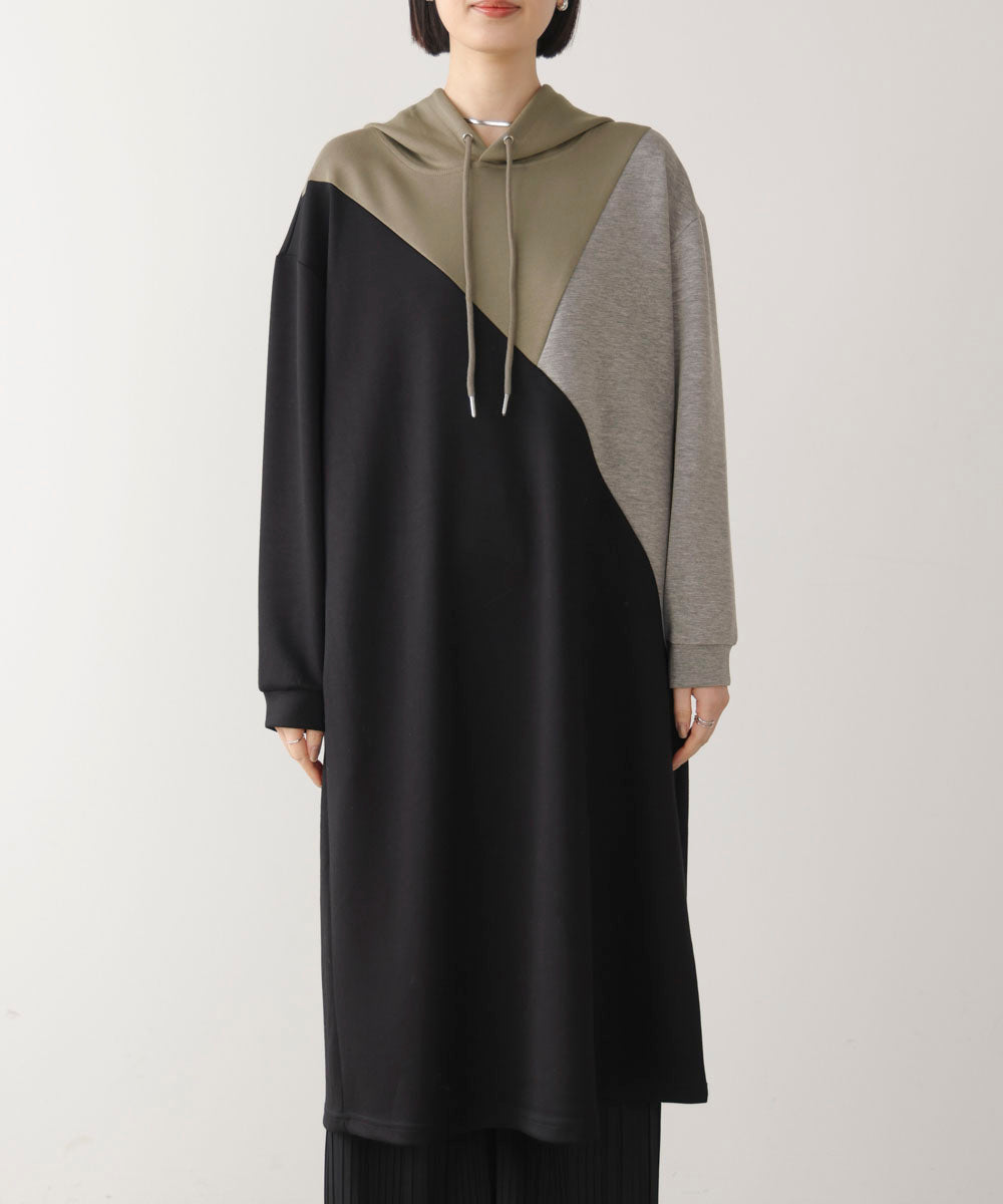 ブロッキングカットワンピース