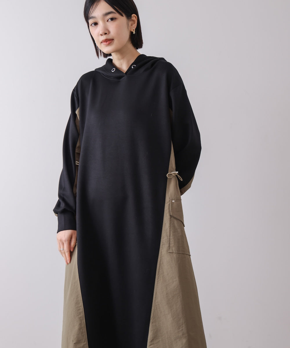異素材切替ワンピース［3/11発送予定］