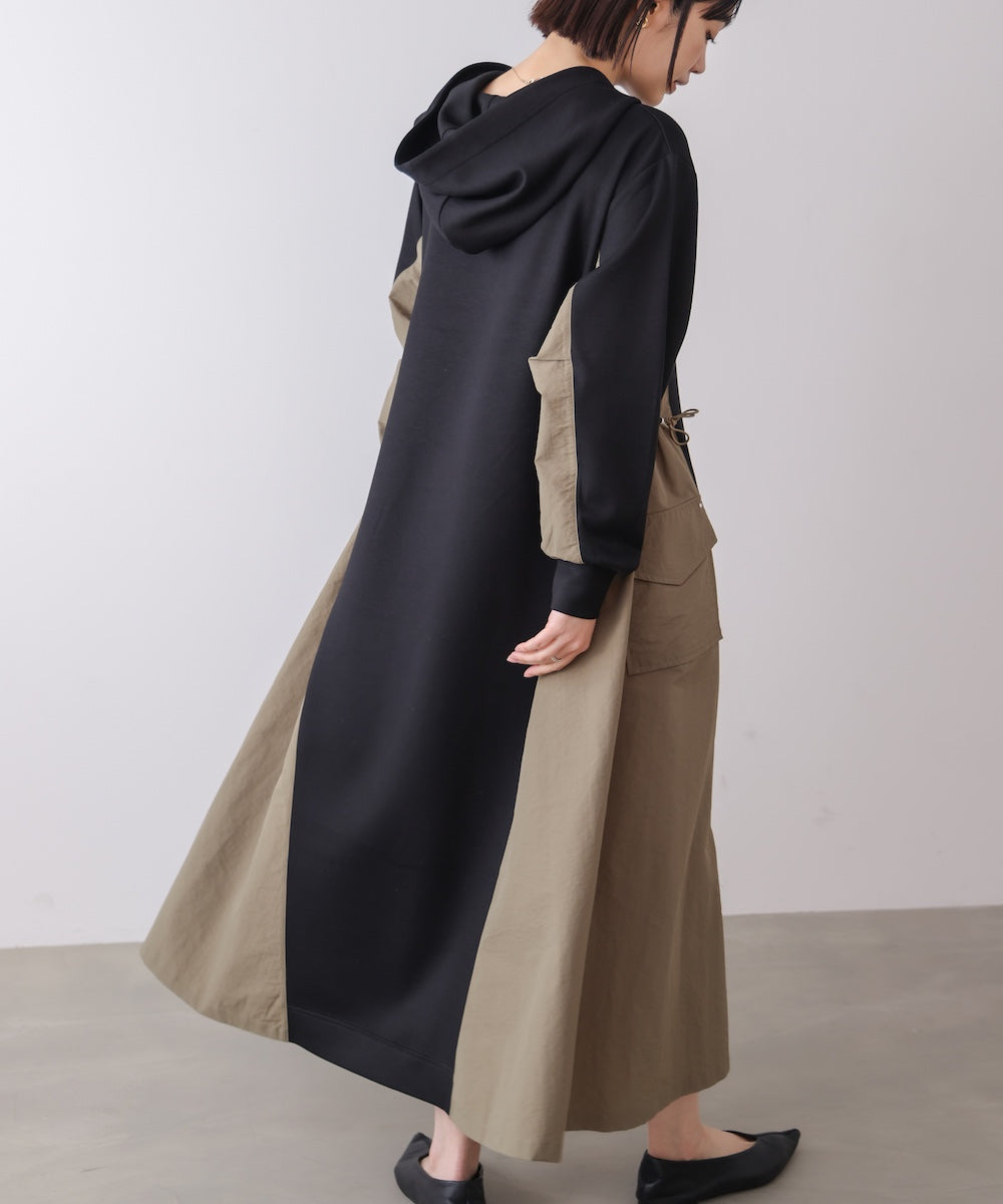 異素材切替ワンピース［3/11発送予定］