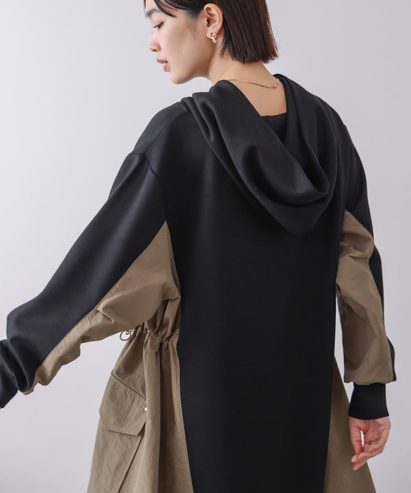 異素材切替ワンピース［3/11発送予定］