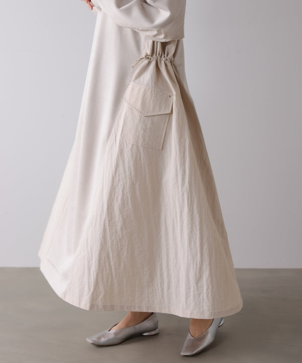 異素材切替ワンピース［3/11発送予定］