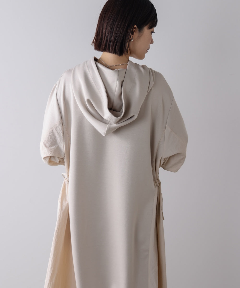 異素材切替ワンピース［3/11発送予定］