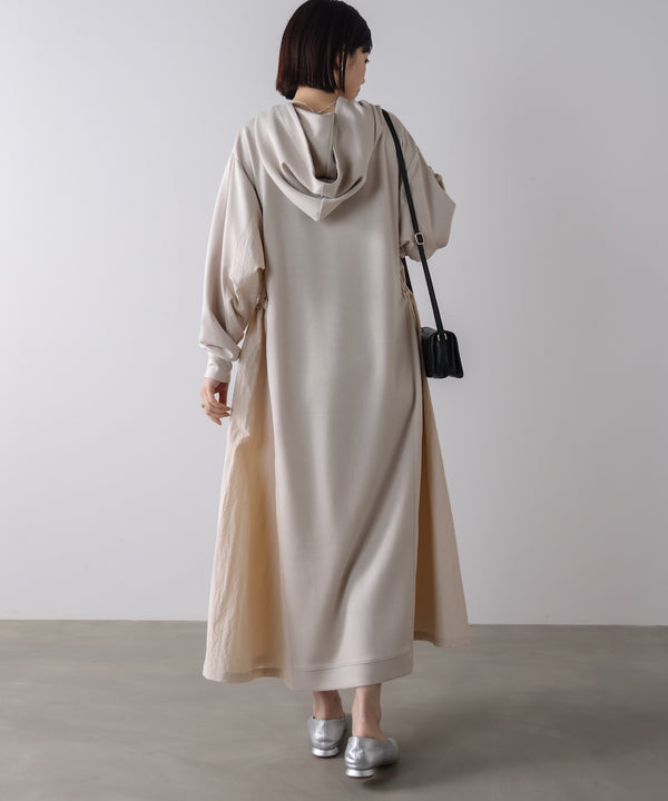 異素材切替ワンピース［3/11発送予定］