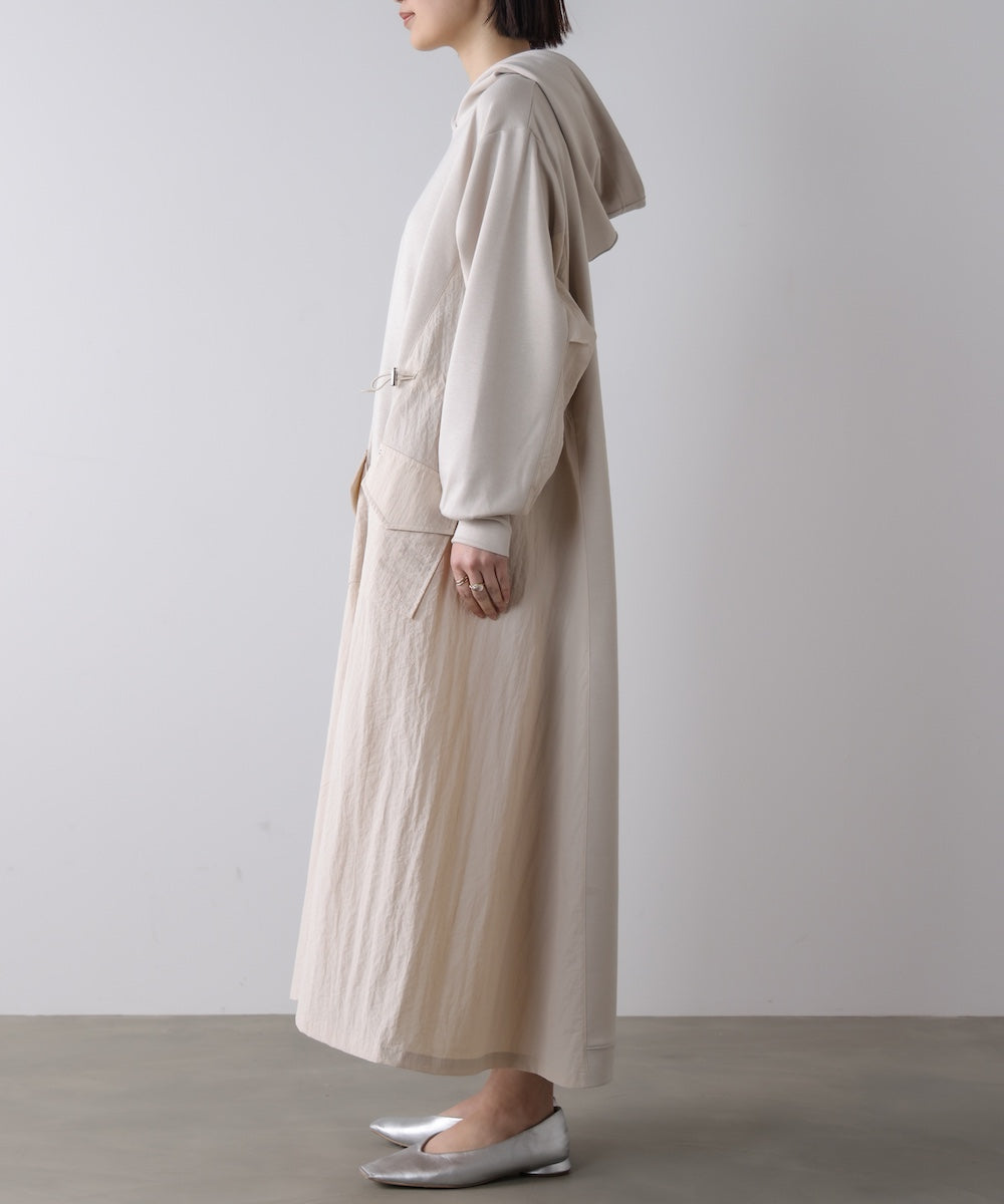 異素材切替ワンピース［3/11発送予定］