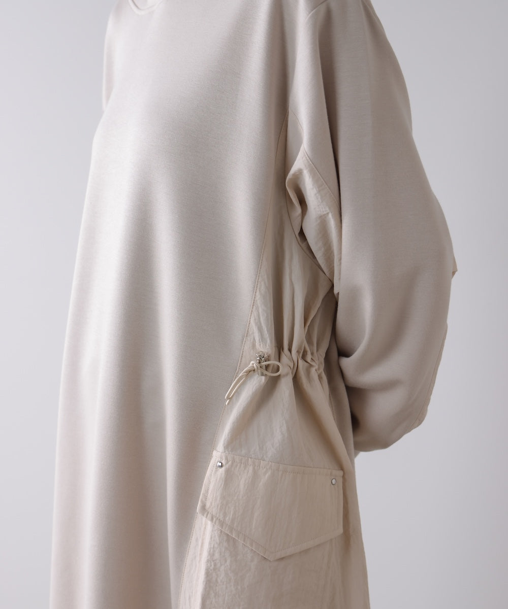 異素材切替ワンピース［3/11発送予定］