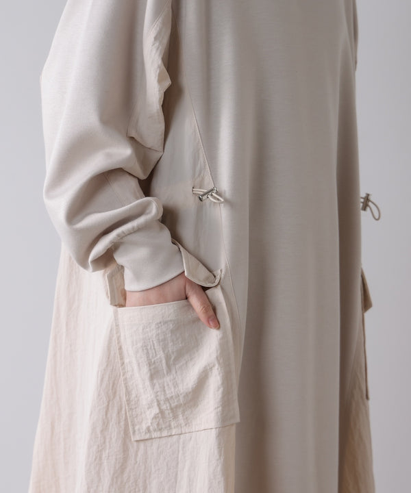 異素材切替ワンピース［3/11発送予定］