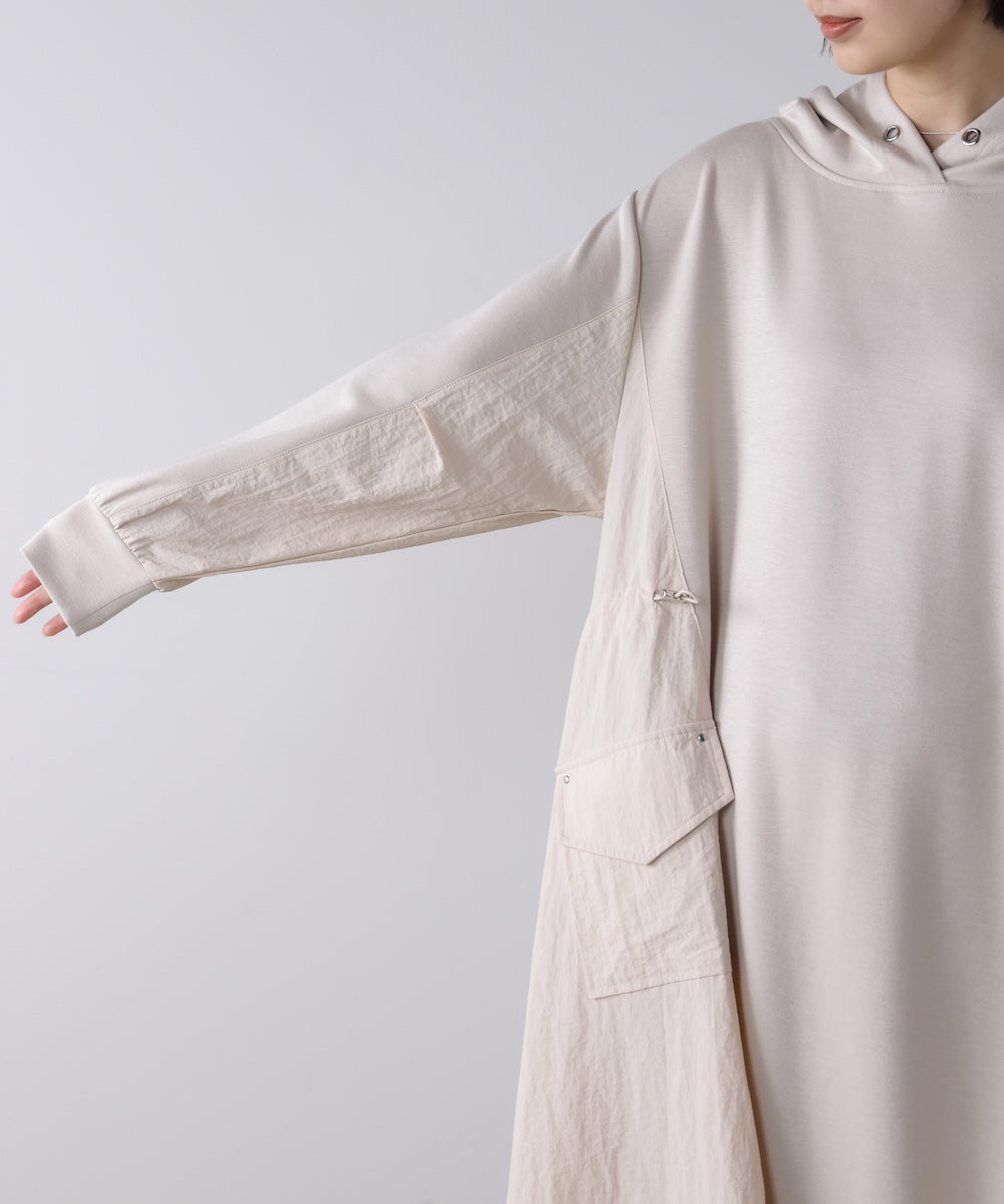 異素材切替ワンピース［3/11発送予定］