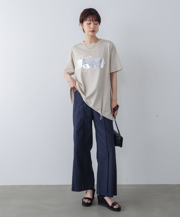 箔エンボスロゴチュニック