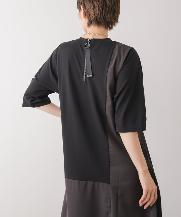【S/TLサイズあり】ジオメトリックブロッキングワンピース
