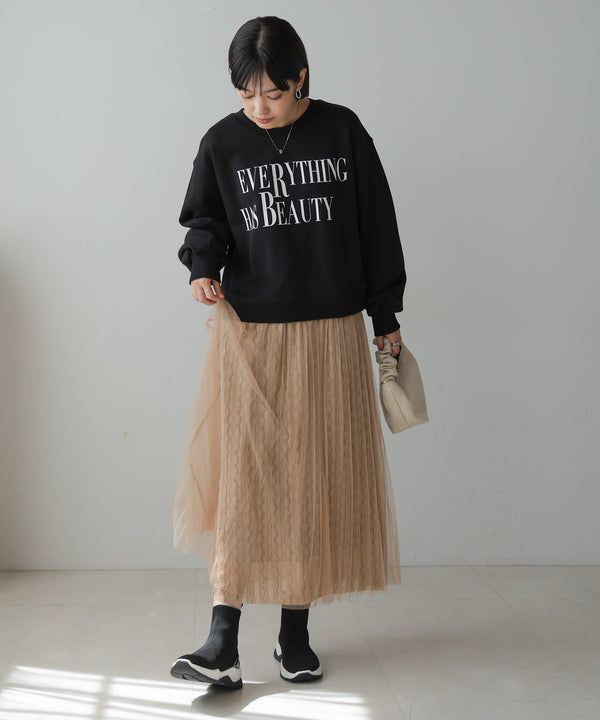 【WEB限定】チュールプリーツモールラメスカート